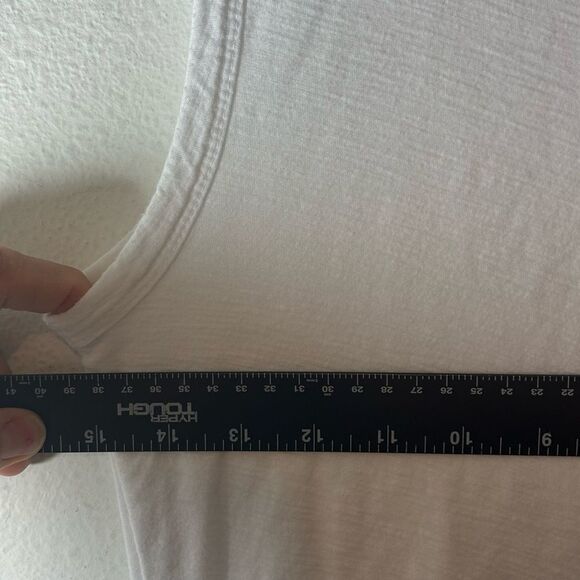 James Perse Ladies White Dress 2 Medium Ruched Sides WSVH6835CU Capsule Casual - Picture 7 of 9